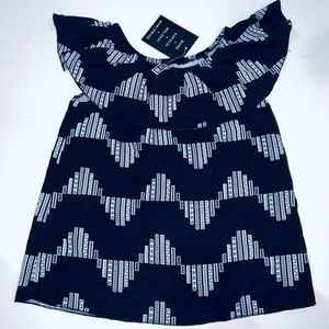 NWT Hawaii's Finest Black White Off On the Shoulder Girls Top sz S N…